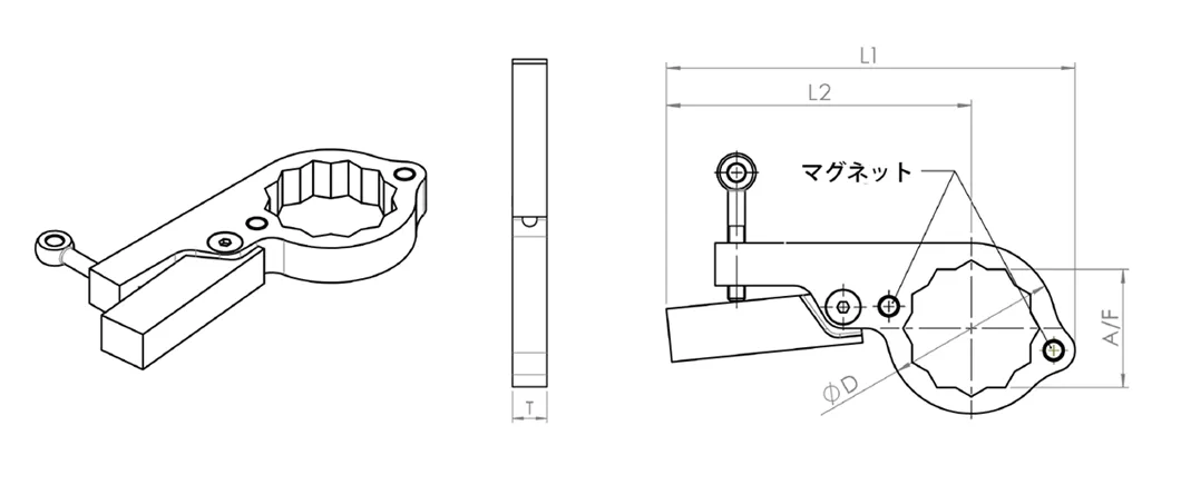 ガルフリーナットスペック寸法図