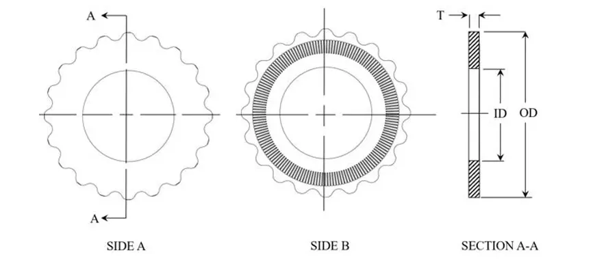 ハイトークワッシャースペック寸法図